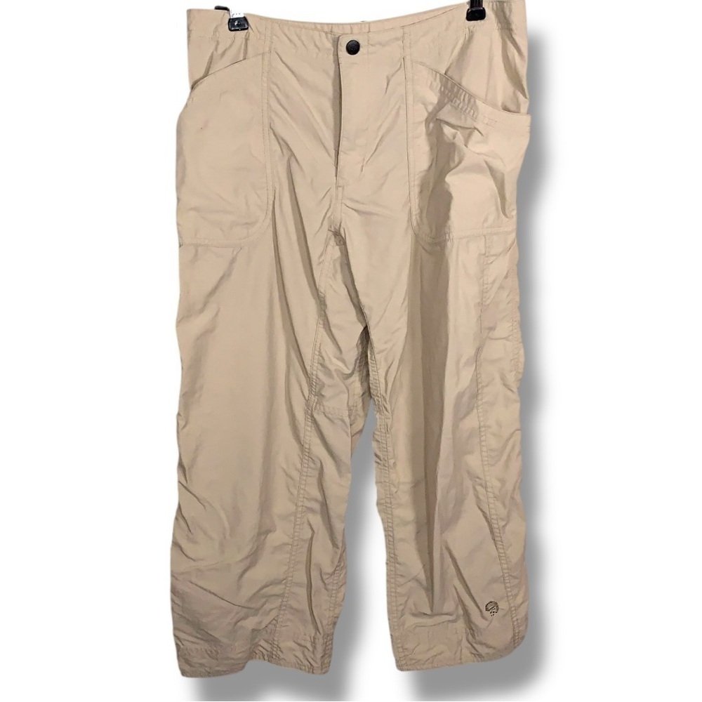 Size 8 Mountain Hardwear Khaki Cropped Wide Leg Pants Womens Outdoor Hiking